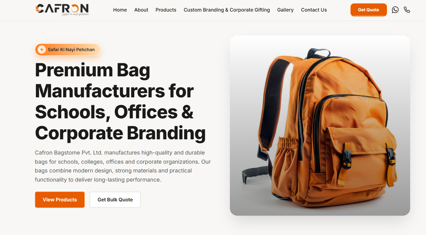 Cafron website preview