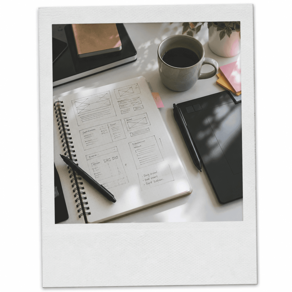 Design tools and sketchbook