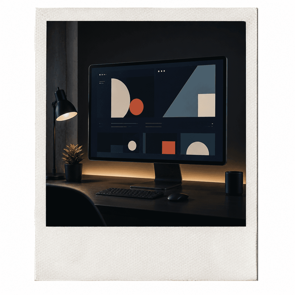 Website preview on a studio monitor
